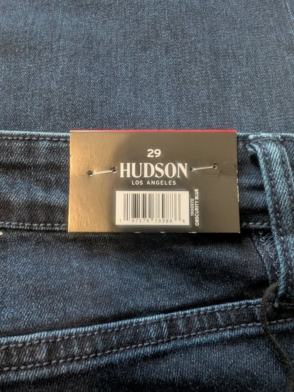 NWT Hudson Jeans Sz 8 29 Obscurity Blue Straight Leg Stretch Dark Wash H0325-01 - Picture 9 of 9